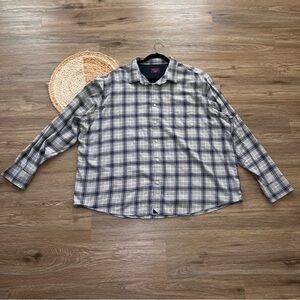 UNTUCKIT Mens Cotton Plaid Long Sleeve Button Down Shirt